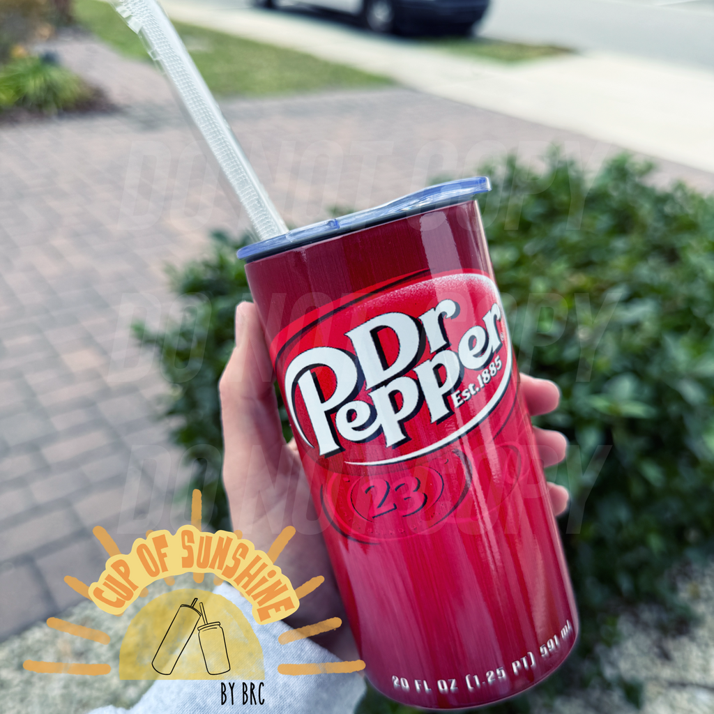 Dr Pepper Inspired Toddler Sippy Cup – Dual Lids