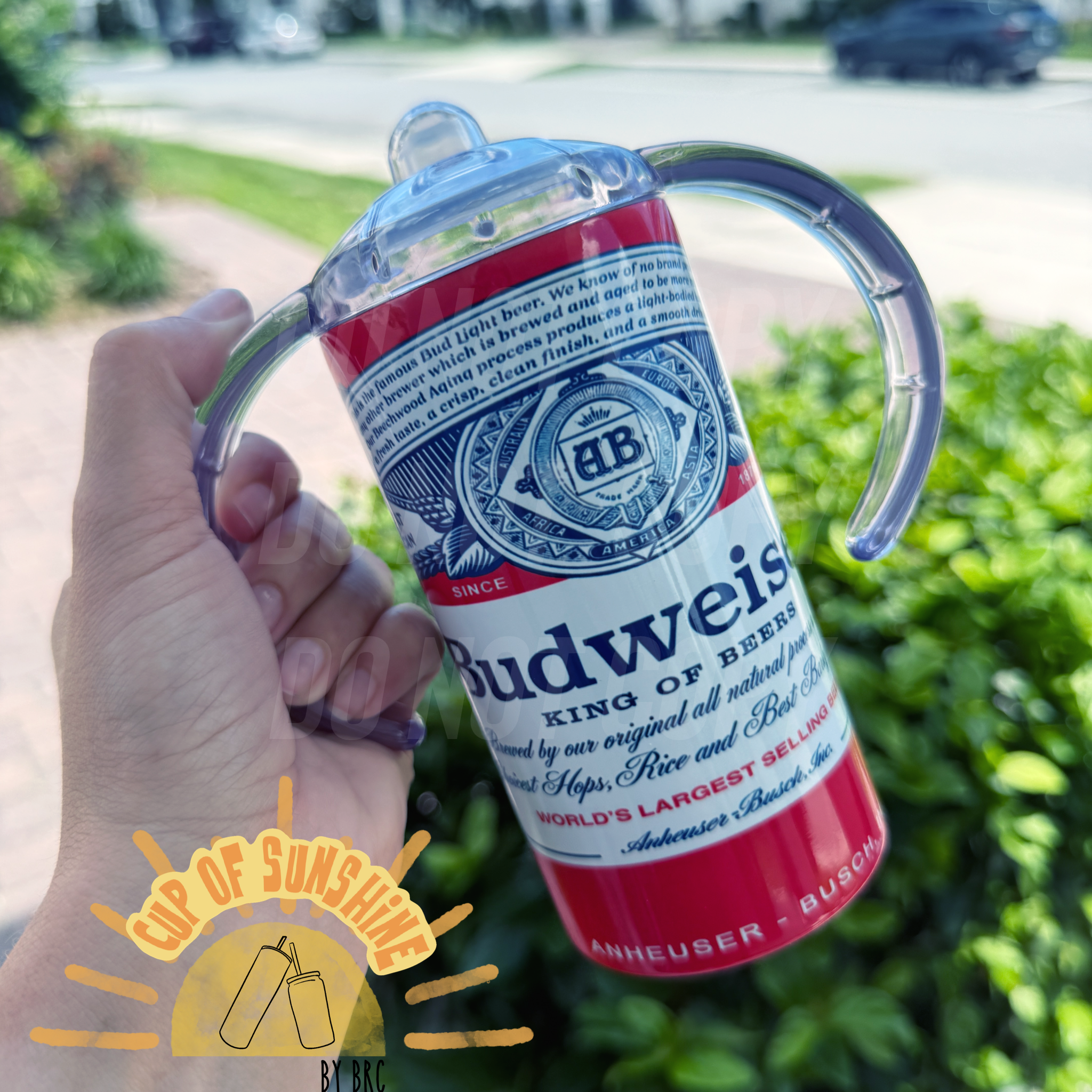 The "King of the Crib" Dual-Lid Sippy Cup | Budweiser Inspired Toddler Tumbler